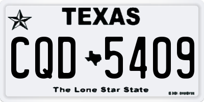 TX license plate CQD5409