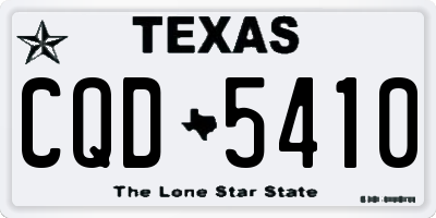 TX license plate CQD5410