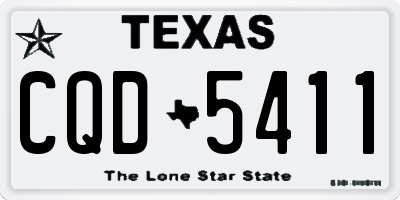 TX license plate CQD5411