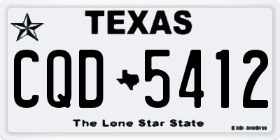 TX license plate CQD5412