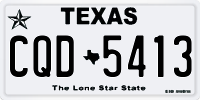 TX license plate CQD5413
