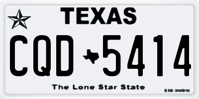TX license plate CQD5414