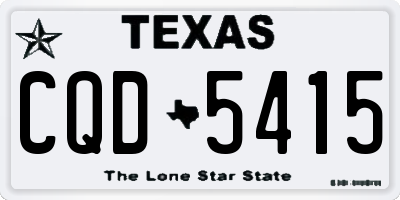 TX license plate CQD5415