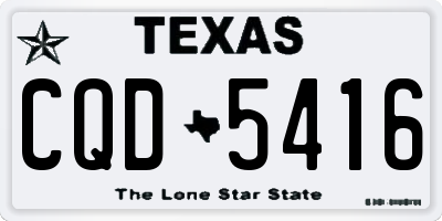 TX license plate CQD5416