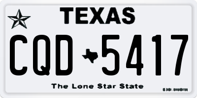 TX license plate CQD5417