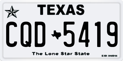 TX license plate CQD5419