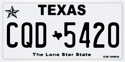 TX license plate CQD5420