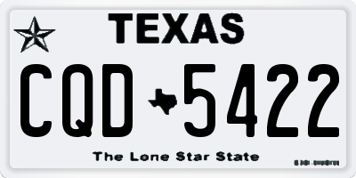 TX license plate CQD5422
