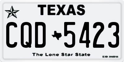 TX license plate CQD5423