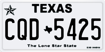 TX license plate CQD5425