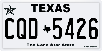 TX license plate CQD5426
