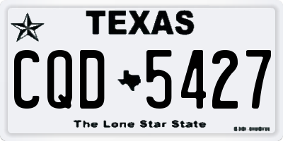 TX license plate CQD5427