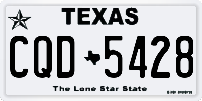 TX license plate CQD5428
