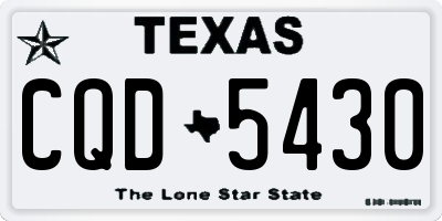 TX license plate CQD5430