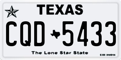 TX license plate CQD5433