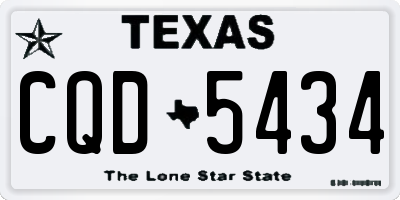 TX license plate CQD5434
