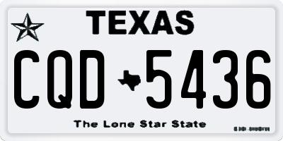 TX license plate CQD5436