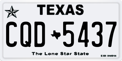 TX license plate CQD5437