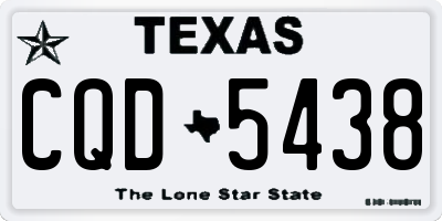 TX license plate CQD5438