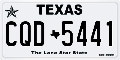 TX license plate CQD5441