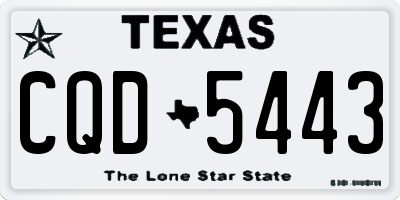 TX license plate CQD5443