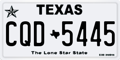 TX license plate CQD5445