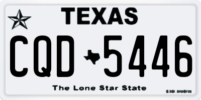 TX license plate CQD5446