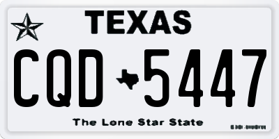 TX license plate CQD5447