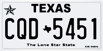 TX license plate CQD5451