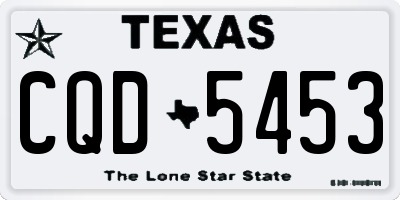 TX license plate CQD5453