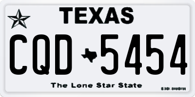 TX license plate CQD5454