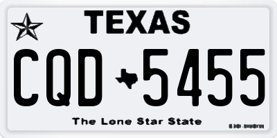 TX license plate CQD5455