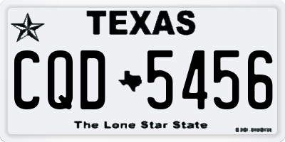 TX license plate CQD5456