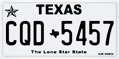 TX license plate CQD5457