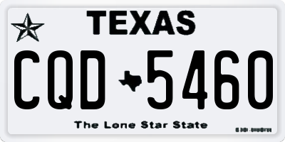 TX license plate CQD5460