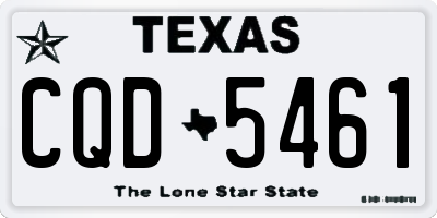 TX license plate CQD5461