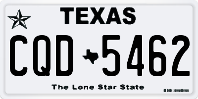 TX license plate CQD5462