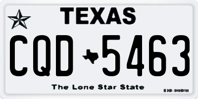 TX license plate CQD5463