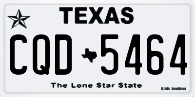 TX license plate CQD5464
