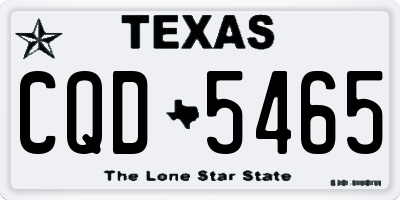 TX license plate CQD5465