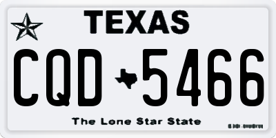 TX license plate CQD5466