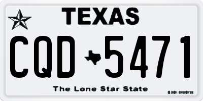 TX license plate CQD5471