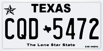 TX license plate CQD5472