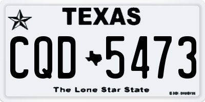 TX license plate CQD5473