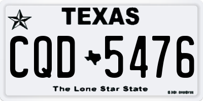TX license plate CQD5476