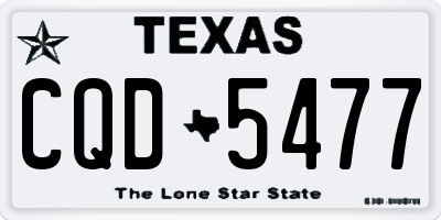 TX license plate CQD5477