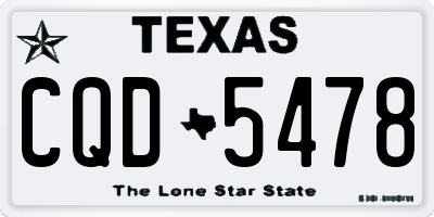 TX license plate CQD5478