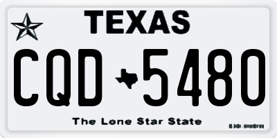 TX license plate CQD5480