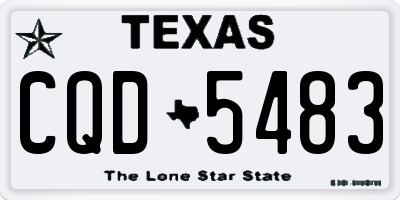 TX license plate CQD5483