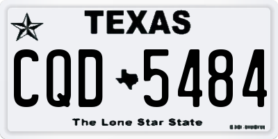 TX license plate CQD5484